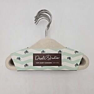 Dwell Studios Baby Hanger 10 pk NON SLIP Beige, Off White Elephant